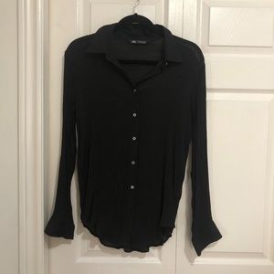 Zara Black Button Down Shirt